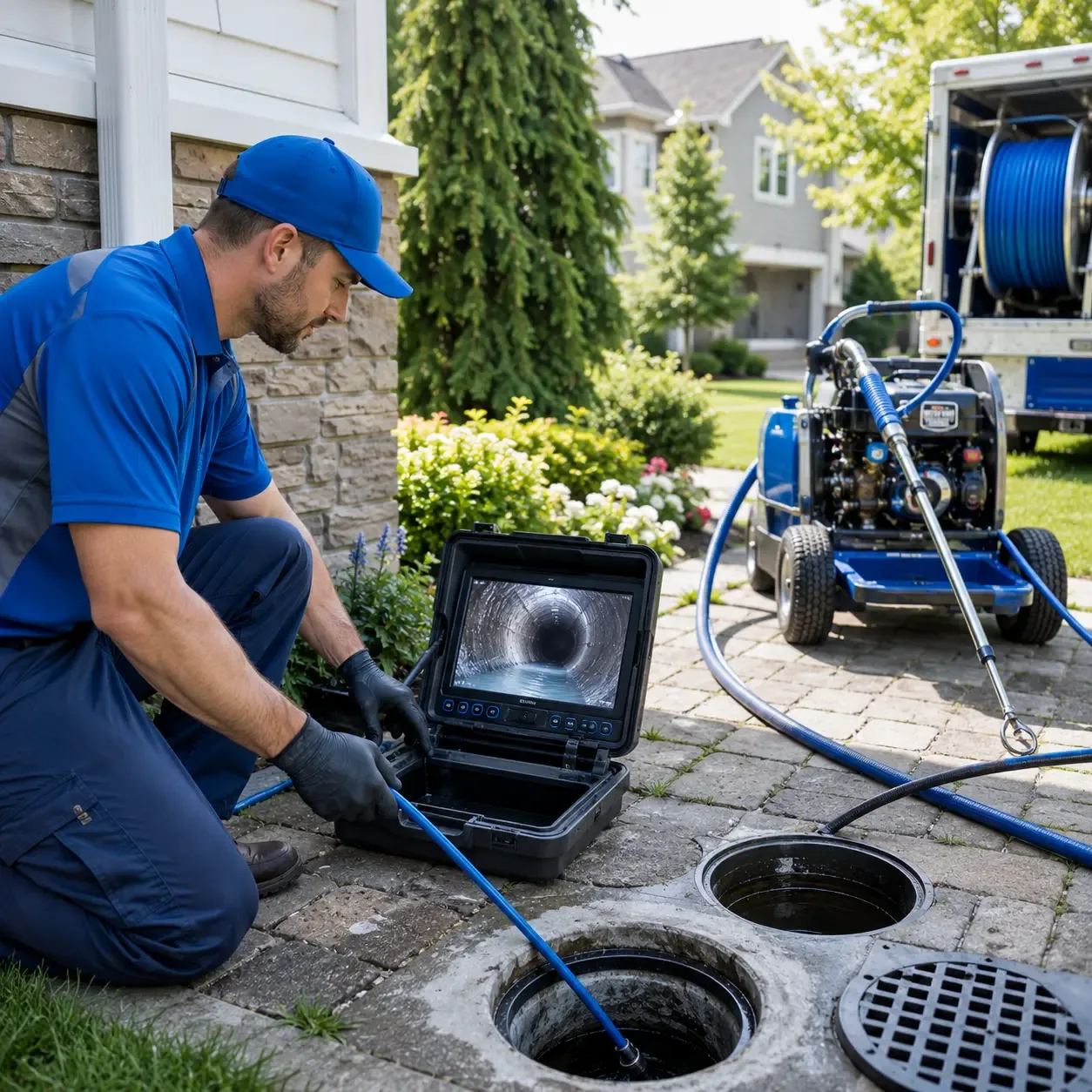 Outdoor drain cleaning professionals serving East Bernard, TX