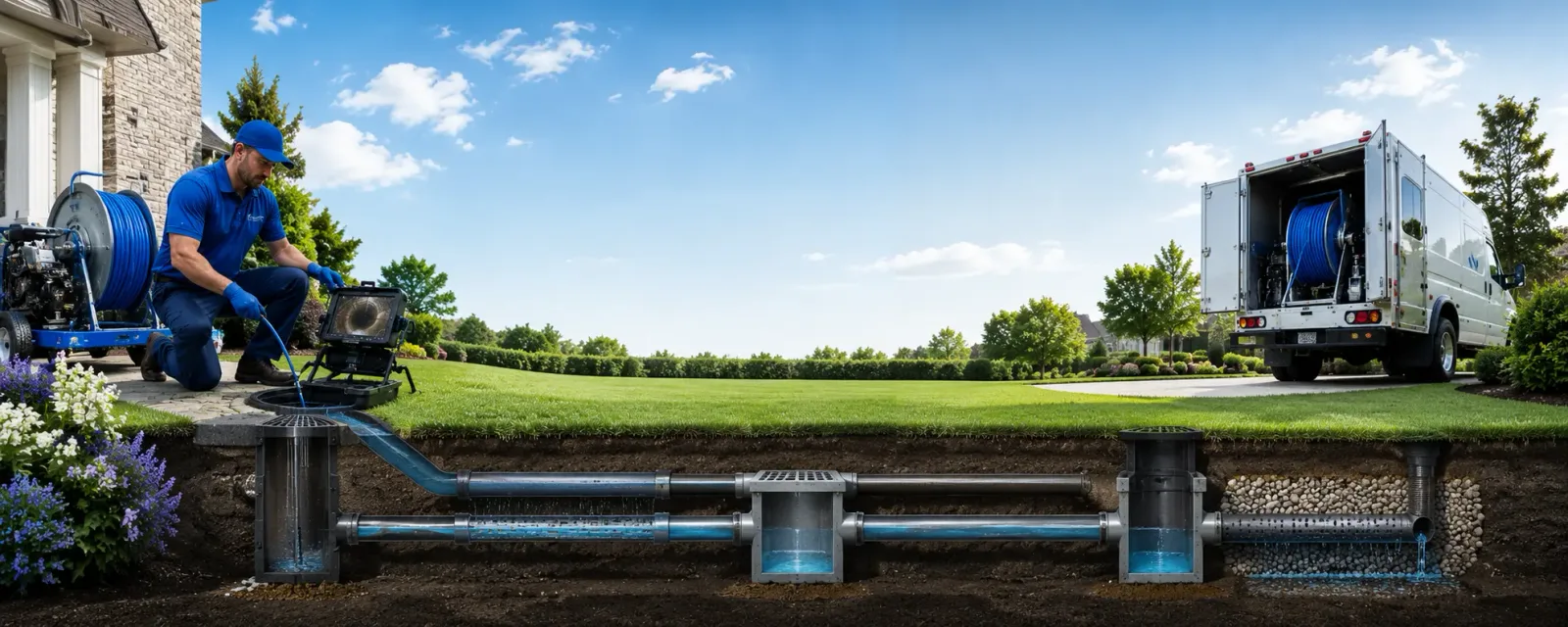 Outdoor drain cleaning information for East Bernard, TX